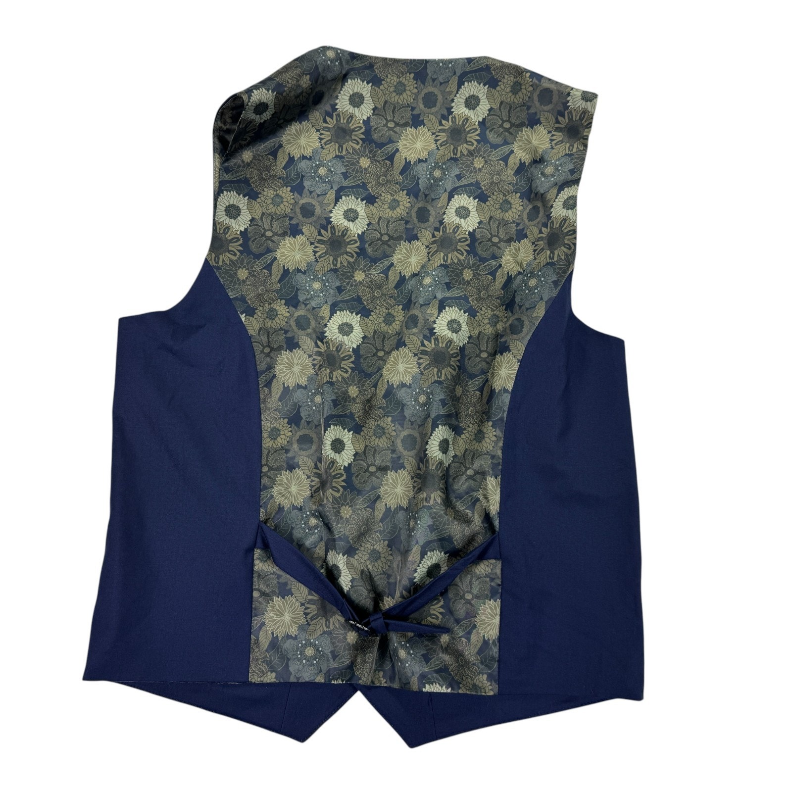 Tayion Mens Classic Fit Solid Suit Vest Navy Blue M — image 3 of 4